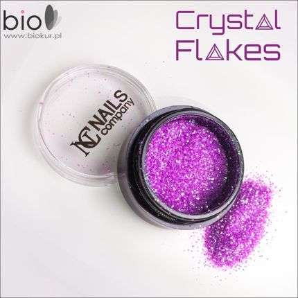 nails company Crystal Flakes pyłek do zdobienia paznokci  Neon Violet