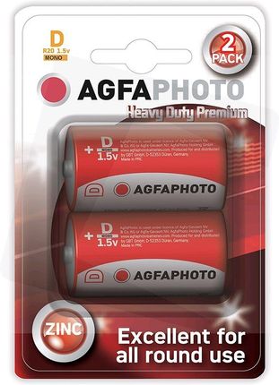 AgfaPhoto baterie cynkowe D R20 1,5V 2szt