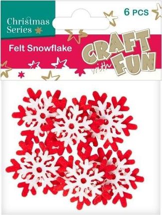 Craft With Fun Ozdoba Filc Płatek Śniegu 412902 (Mitoplate)