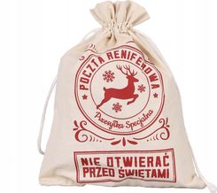 Zdjęcie Worek Jutowy Świąteczny Renifer 30X22 Cm - Sieradz