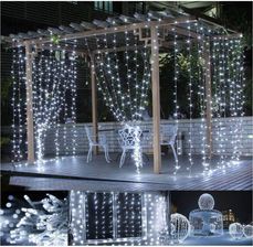 Świąteczne Oświetlenie Świecąca Kurtyna 3x3m Zimne Białe 300 Led (X000Uhc9Uz) - Lampki i ozdoby świetlne