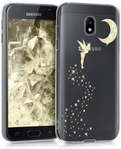 KWMobile Etui Samsung Galaxy J3 Crystal TPU whellroseka złota