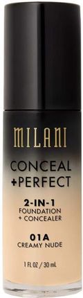 Milani Conceal + Perfect 2-In-1 Foundation + Concealer Podkład Kryjący 01A Creamy Nude