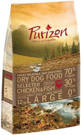 Purizon Large Adult Kurczak Z Rybą Bez Zbóż 12Kg