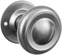 Gałki do drzwi wewnętrznych z okrągłym szyldem retro Stary Dwór - antyczne srebro