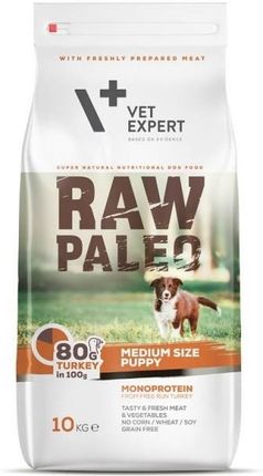 Vet Expert Raw Paleo Puppy Medium Indyk 10Kg