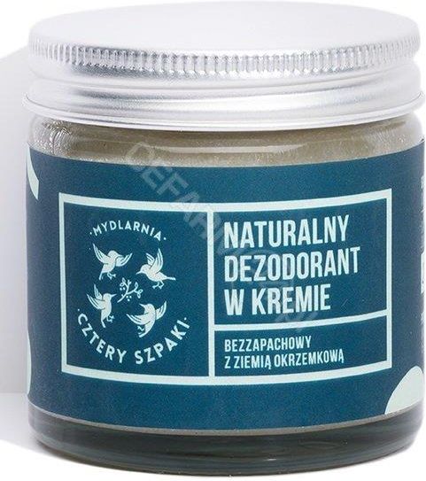 Mydlarnia Cztery Szpaki Dezodorant w Kremie Bezzapachowy 60ml - zdjęcie 1 Mydlarnia Cztery Szpaki Dezodorant w Kremie Bezzapachowy 60ml
