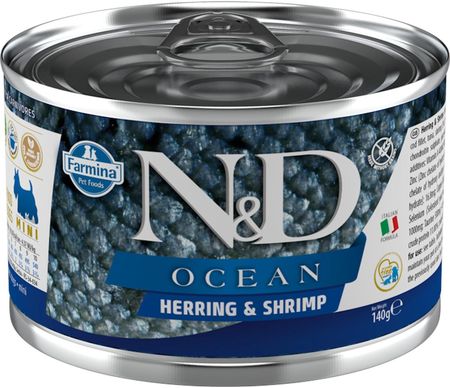 N&D Ocean Herring & Shrimps Adult Mini 140G