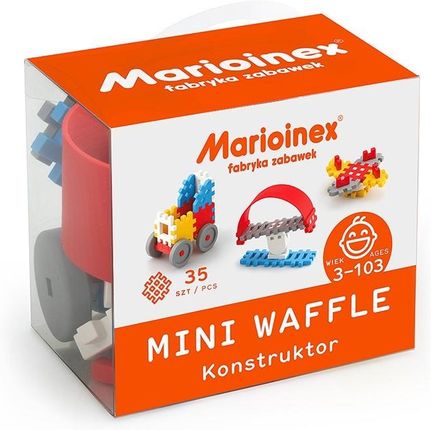 Marioinex Mini Waffle Konstruktor Niebieski 35El. 902783