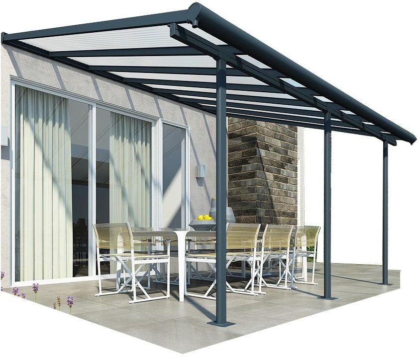 Palram Aluminiowa Wiata Samochodowa Sierra 3x4,25M Szara - zdjęcie 2 Palram Aluminiowa Wiata Samochodowa Sierra 3x4,25M Szara