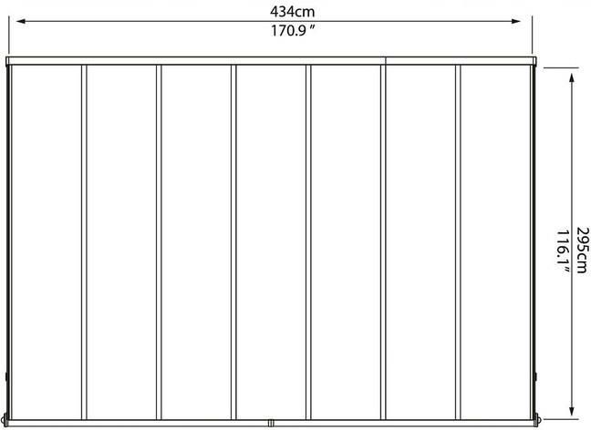Palram Aluminiowa Wiata Samochodowa Sierra 3x4,25M Szara - zdjęcie 1 Palram Aluminiowa Wiata Samochodowa Sierra 3x4,25M Szara