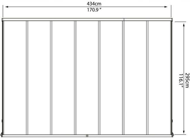 Palram Aluminiowa Wiata Samochodowa Sierra 3x4,25M Szara