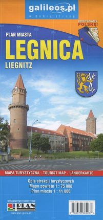 Plan miasta - Legnica/powiat 1:11 000/1:75 000 w.V