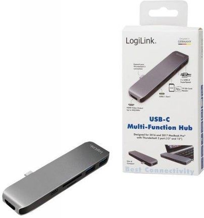 LogiLink Hub wielofunkcyjny USB-C 6w1 aluminiowy (UA0301)