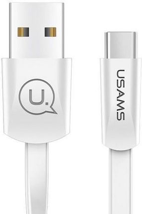 Usams Kabel płaski U2 US-SJ200 USB-C 1,2m biały (SJ200TC02)