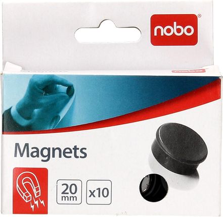 Magnesy do tablic 20mm mix kolorów Nobo - 10szt. w opak.
