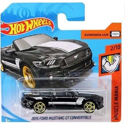 Hot Wheels 2015 Ford Mustang GT Convertible Czarny FKB04 - Ceny i