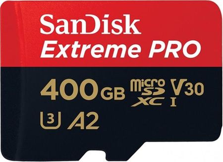 SanDisk microSDXC 400GB Extreme Pro A2 C10 V30 UHS-I U3 (SDSQXCZ400GGN6MA)