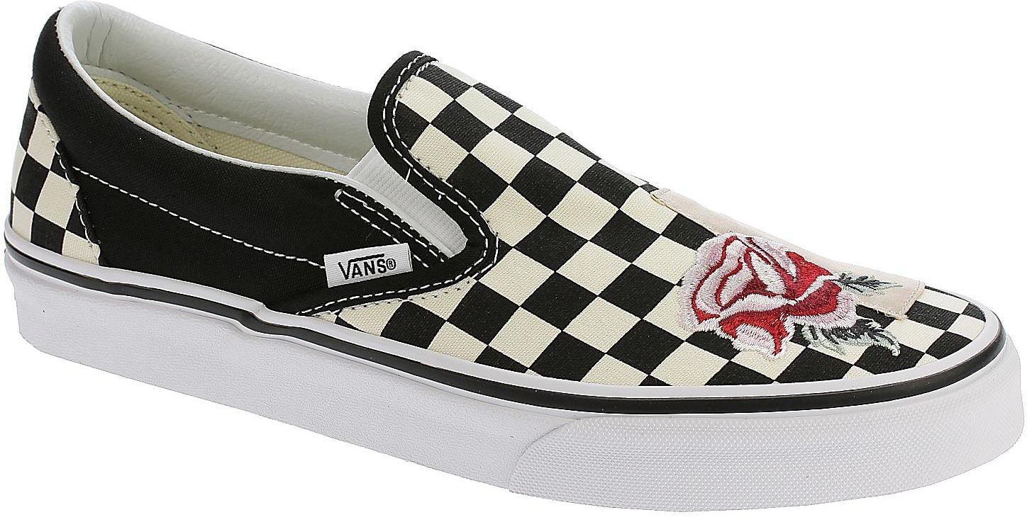 checker rose vans