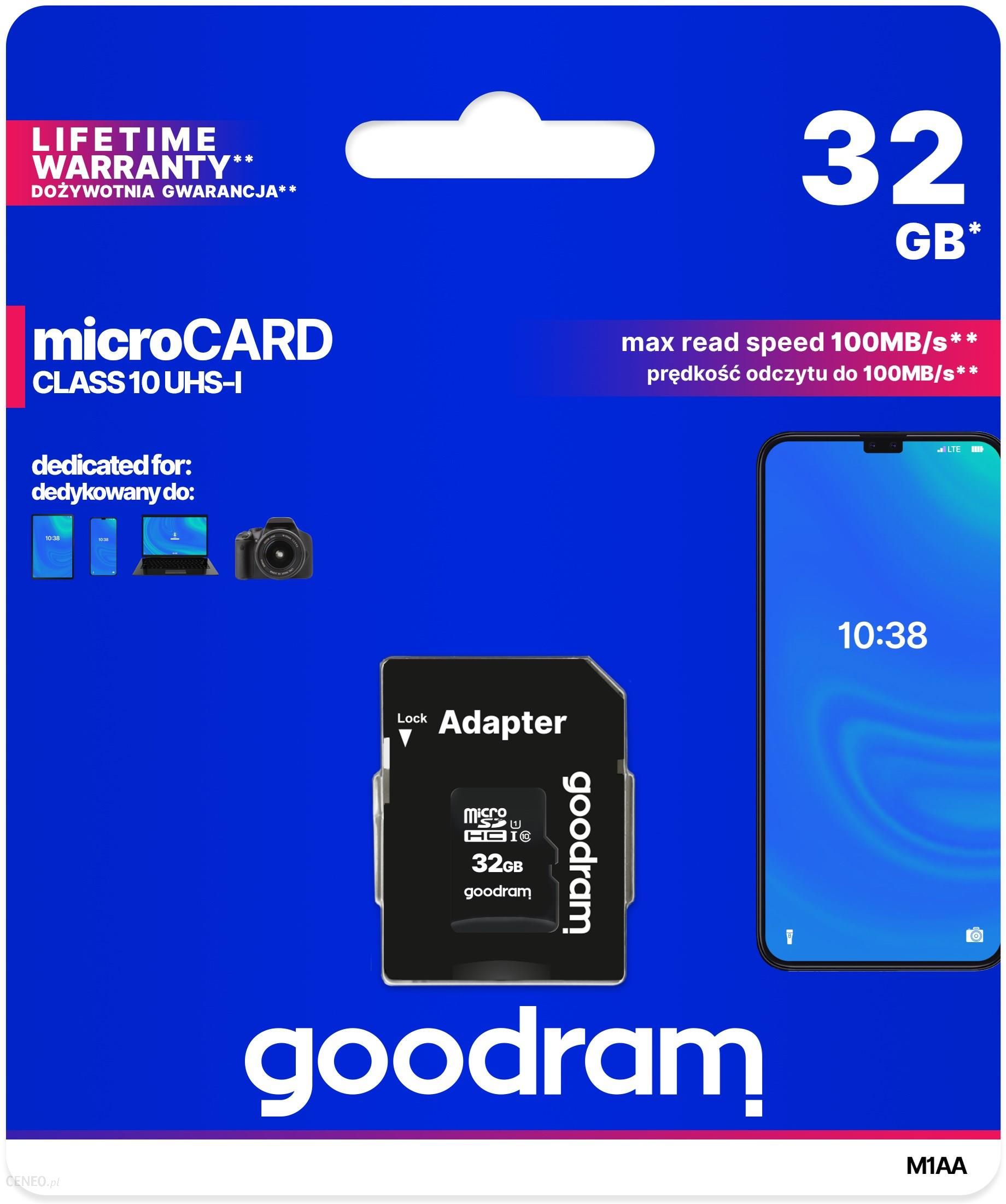 GOODRAM 32GB MICRO CARD cl 10 UHS I + adapter (M1AA-0320R12)