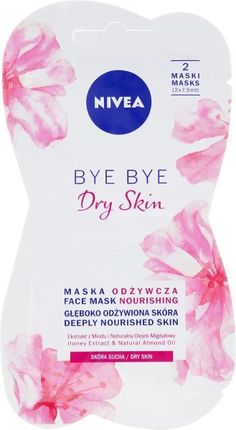 Nivea Bye Bye Dry Skin Maska na twarz odżywcza 2x7,5ml 