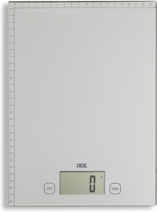 ADE elektroniczna waga biurowa z miarką, do 20 kg, 21 x 29,7 cm, metaliczna kod: AD-KE 1700
