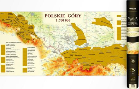 Mapa Zdrapka Polskie Góry 1:700 000 - Praca Zbiorowa