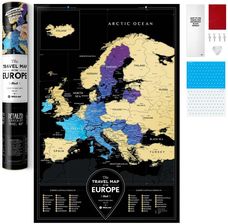 Mapa Zdrapka Travel Map Black Europe - 