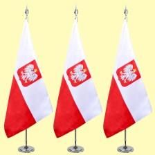 Micromedia Polska Flaga Państwowa Sztandarowa Atłasowa z Godłem RP - różne rozmiary