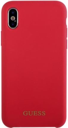 Guess Hard Case do iPhone XS Max czerwony Silicone (guhci65lsglre)