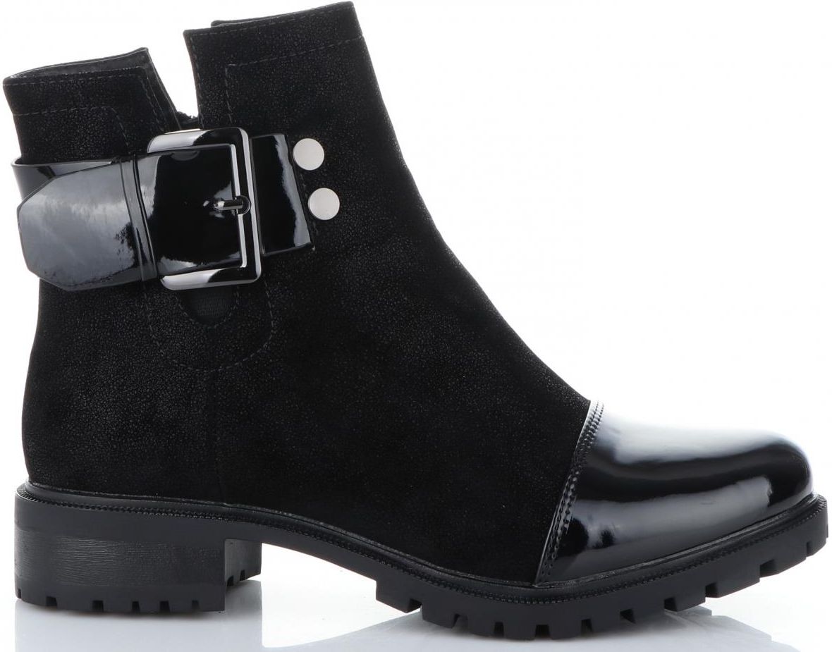 Eleganckie Botki Damskie firmy Lady Glory Lakierowane Czarne Lady Glory Eleganckie Botki Damskie firmy Czarne, botki