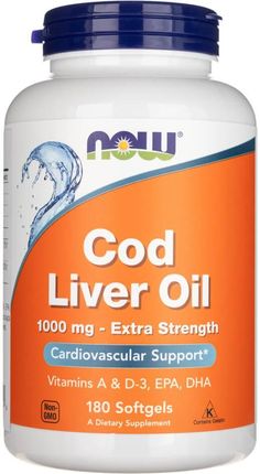 Now Foods Cod Liver Oil 1000mg Tran 180 Kaps
