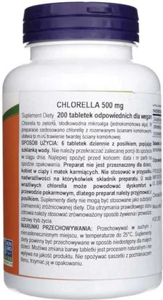 Complément Alimentaire Chlorella Now Foods 500 Mg - 200 Comprimés