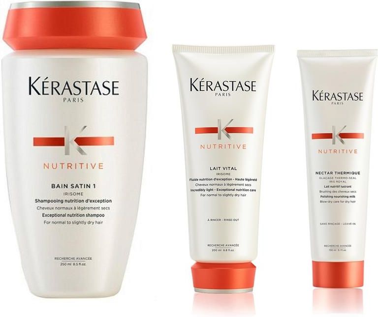Zestaw dla kobiety Kerastase Nutritive kąpiel 250ml + mleczko proteinowe 200ml + nektar