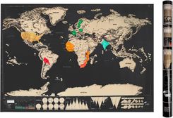 Mapa Świata Zdrapka Czarno Złota - zdjęcie 1