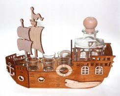 Karafka Statek na alkohol 0,5l z 6 kieliszkami