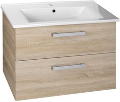 Aqualine Vega Szafka Umywalkowa 72X57,6X43,8 Cm 2 Szuflady Dąb Platin Vg873