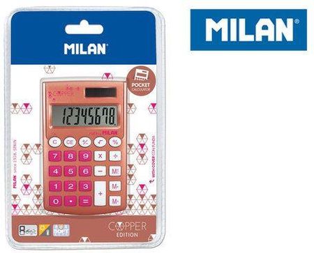 Kalkulator Milan kieszonkowy Copper na blistrze, róż