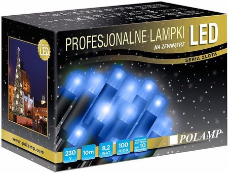 Polamp Lampki Choinkowe Flash 100 Diod Led 10 M 3,3 W Barwa Niebieska Kabel Biały