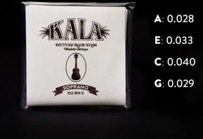 Kala Rectified Black Nylon, Soprano struny do ukulele
