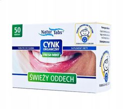 Cynk organiczny Naturtabs FreshMint 50 tabletek