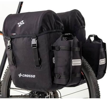 Crosso Expert Big 66L Sakwy Rowerowe Wyprawowe Czarne 10716601