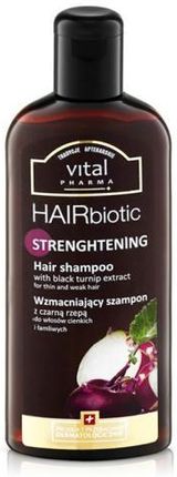 VITAL PHARMA+ HAIRBIOTIC Wzmacniający szampon z czarną rzepą 250ml