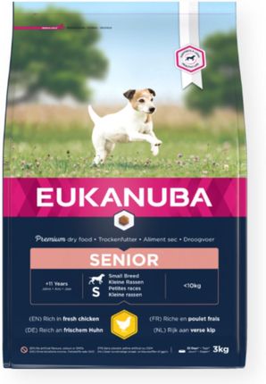 Eukanuba Dla starszych psów małych ras bogata w świeżego kurczaka 2x3kg