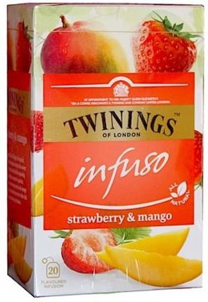Twinings Infuso Truskawka, Mango Herbatka Owocowo Ziołowa 20X2G
