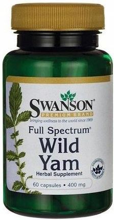 Swanson Wild Yam Root Dziki Pochrzyn 400mg 60 kaps