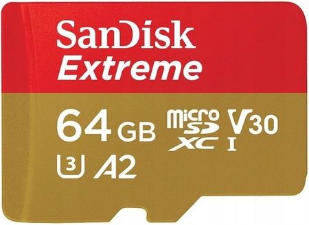 Sandisk microSDXC 64GB Extreme A2 V30 UHS-I U3 Class10 (SDSQXA2064GGN6AA)