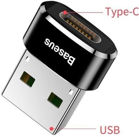 Baseus USB-C - USB-A Czarny (28297)