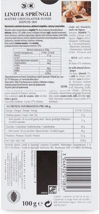Lindt Excellence Lemon Ginger Ciemna Czekolada Cytrynowo Imbirowa 100G - zdjęcie 2