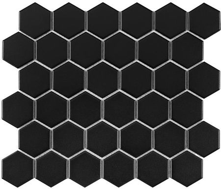 Dunin Hexagon Black 51 Matt Mozaika 32X28